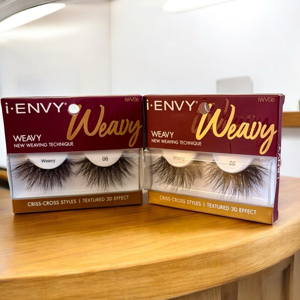 💎 x2 Kiss I-Envy Weavy Lashes IWV01 Textured 3D Effect 06 Bundle of 2 Boxes New
